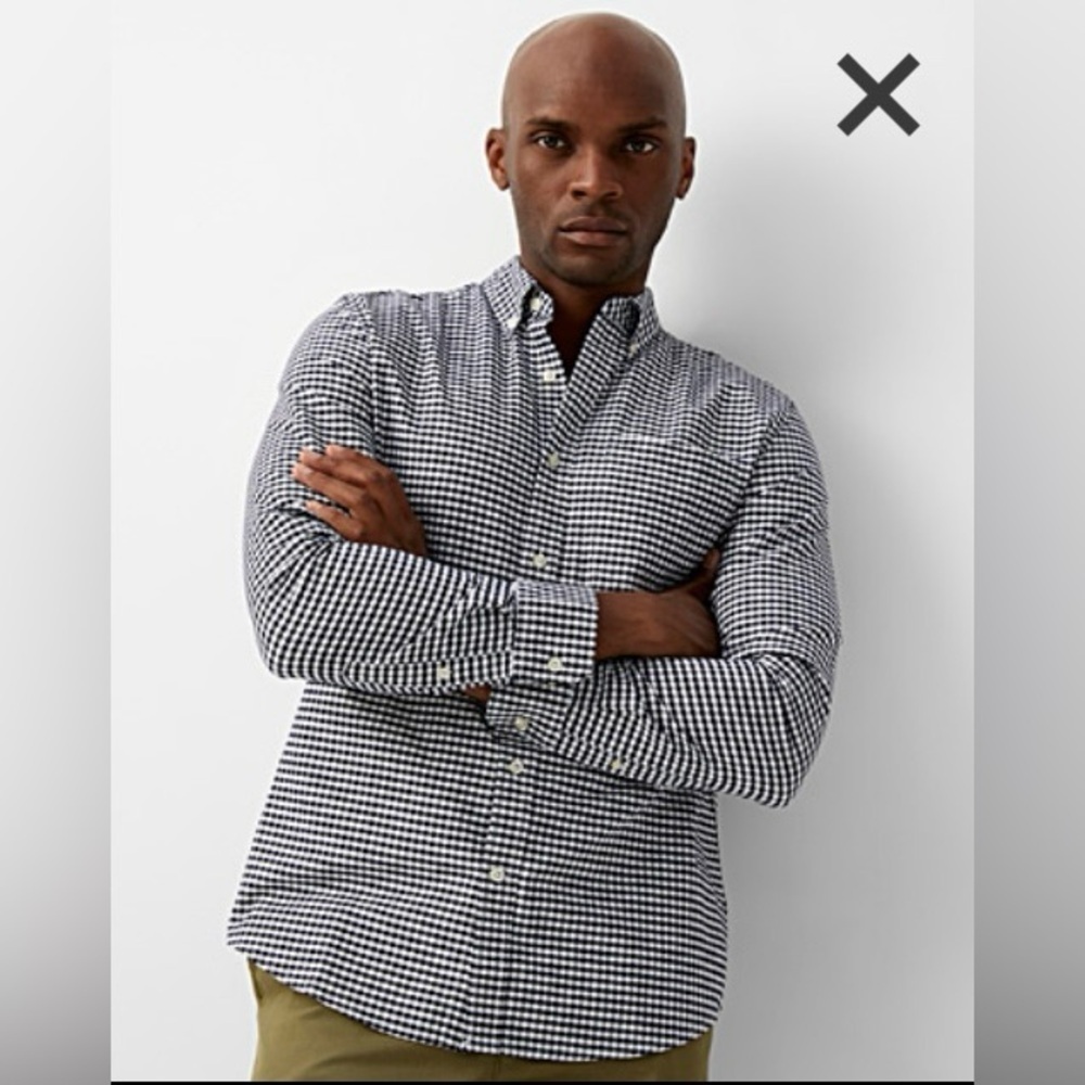 SIMONS Le 31 Men’s Gingham Oxford Shirt - Picture 3 of 6